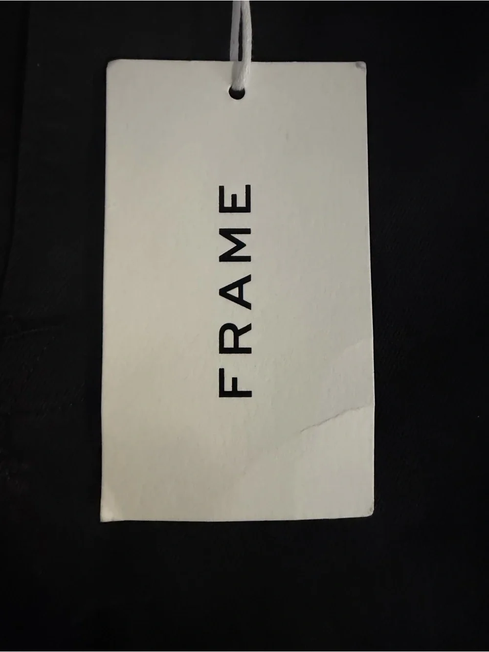 NWT FRAME Le Vintage Bermuda Raw Hem Denim Shorts in Black Size 26